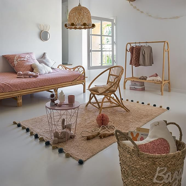 Килимок дитячий Atmosphera For Kids з помпонами 100 x 150 см Бежевий (3560231527235) - зображення 3