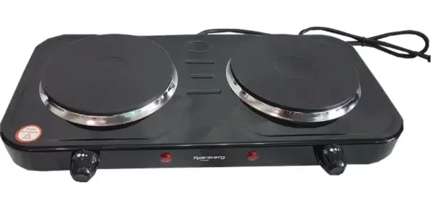 Електроплита дискова 2-конфорочна Rainberg RB-999 2400 Вт - зображення 2
