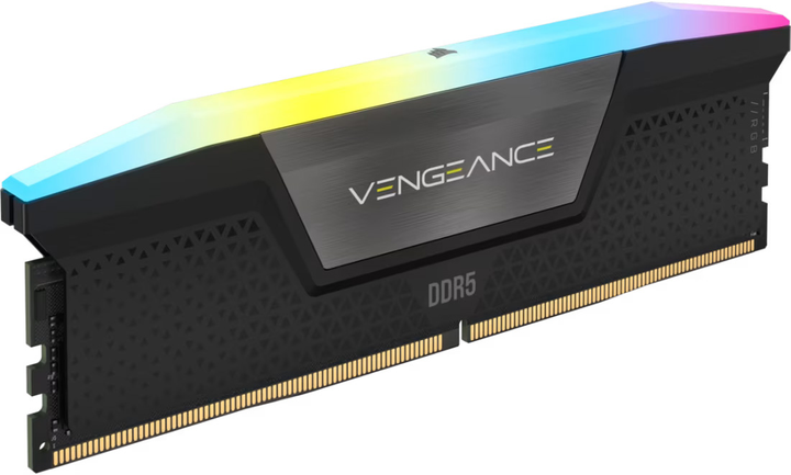 Оперативна пам'ять Corsair DDR5-5600 16384MB PC5-44800 Vengeance RGB Black (CMH16GX5M1B5600C40) - зображення 1