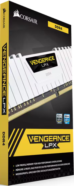 RAM Corsair DDR4-3000 16384MB PC4-24000 (Kit of 2x8192) Vengeance LPX White (CMK16GX4M2D3000C16W) - obraz 5