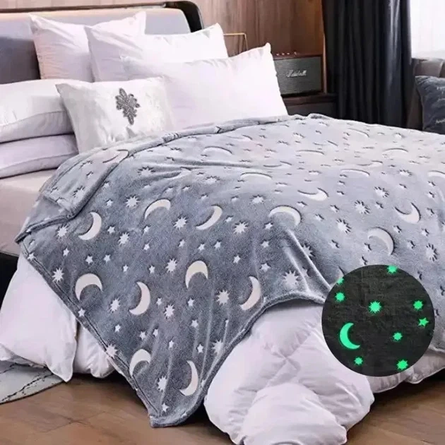 Теплий плед, що світиться Magic Blanket Ковдра для дітей та підлітків (100x150см) Сірий - Фото 10 Теплий плед, що світиться Magic Blanket Ковдра для дітей та підлітків (100x150см) Сірий - зображення 10