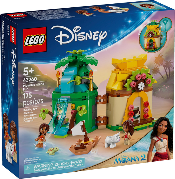 Zestaw klocków LEGO Disney Princess Zabawy Vaiany na wyspie 175 elementow (43260) - obraz 1