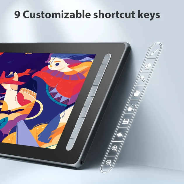 Графический дисплей XP-Pen Artist 13 (Gen 2) Диагональ 13,3 дюйма Рабочая область 293.76 x 165.24 мм Черный - изображение 3