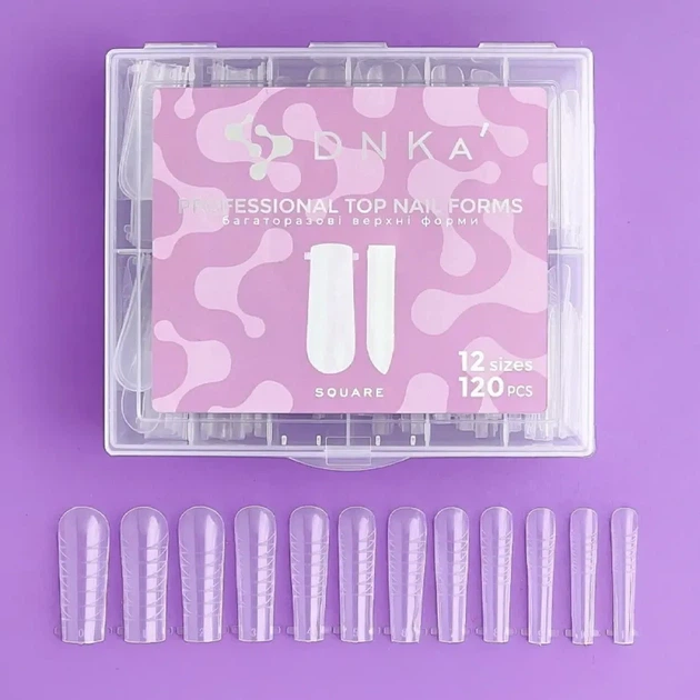 Верхние формы для наращивания Квадрат DNKa Top Nail Forms Square 120 шт - Фото 2 Верхние формы для наращивания Квадрат DNKa Top Nail Forms Square 120 шт - изображение 2