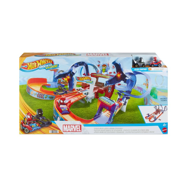 Tor samochodowy Hot Wheels Racerverse Spider-Man's Web Slinging Speedway Track Set HPL34 (194735162055) - obraz 1