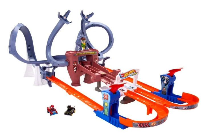 Tor samochodowy Hot Wheels Racerverse Spider-Man's Web Slinging Speedway Track Set HPL34 (194735162055) - obraz 2