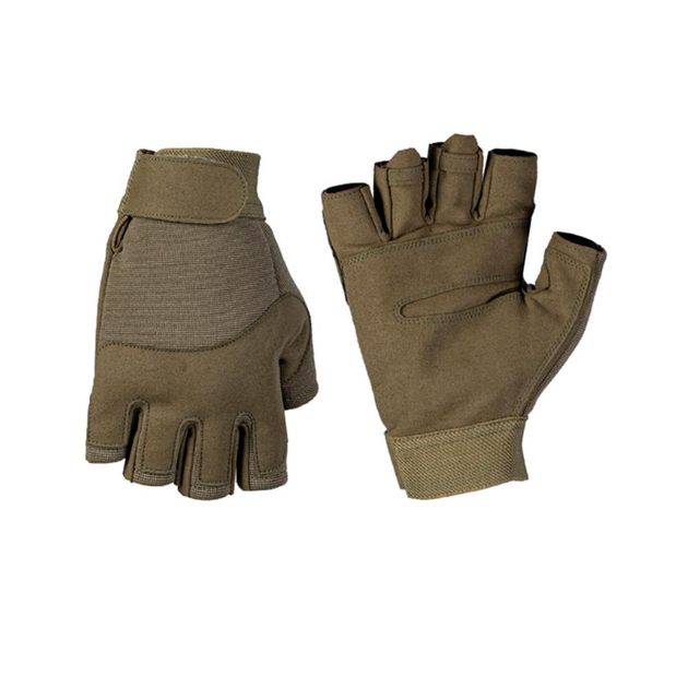 Рукавиці тактичні MIL-TEC Army Fingerless Gloves Olive L - зображення 1