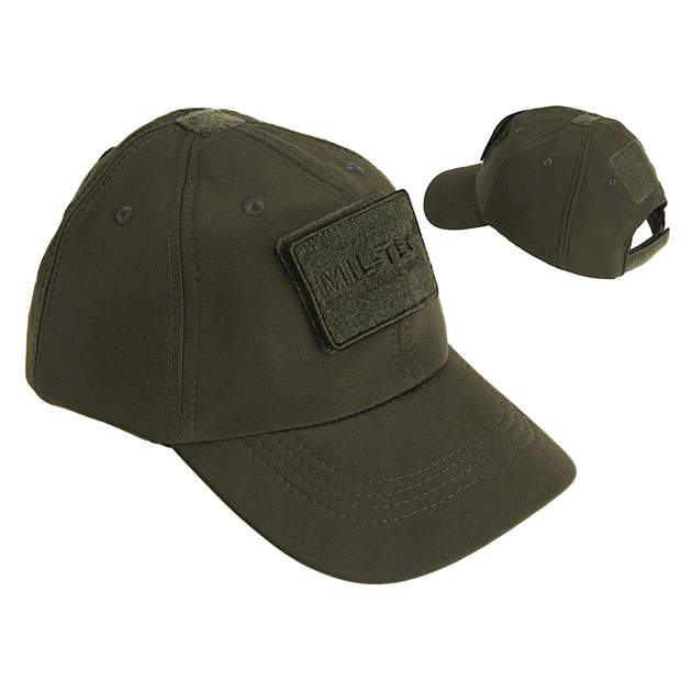 Бейсболка тактична тепла MIL-TEC SoftShell Baseball Cap Olive - зображення 1