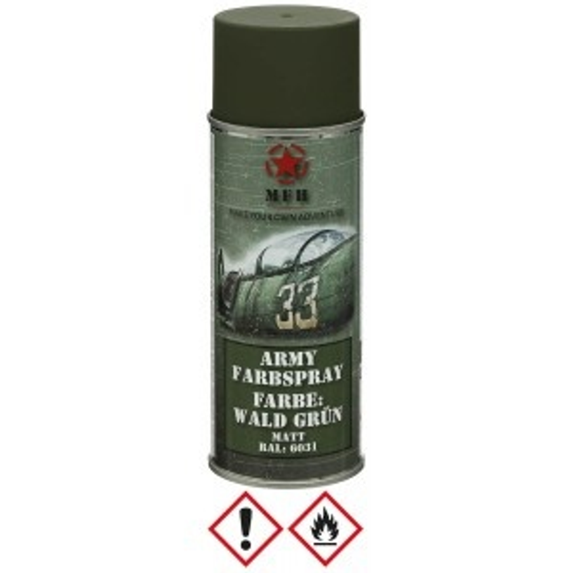 Маскирующая краска спрей в баллоне Army Spray Paint, mat, 400 ml FOREST GREEN Зеленый - изображение 1