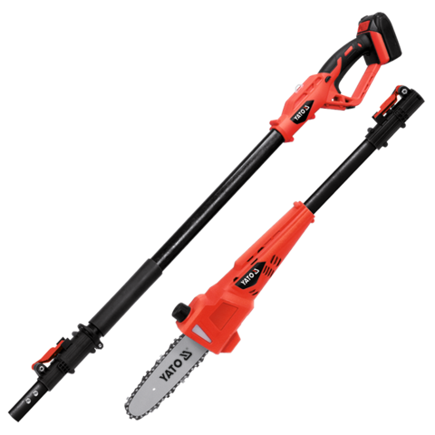 Сучкорез YATO YT-82836 телескопическая ручка: 2-2,8 м, Li-Ion 18 В, 2 Ач, лезвия l=20 см, с аккумулятором - Фото 5 Сучкорез YATO YT-82836 телескопическая ручка: 2-2,8 м, Li-Ion 18 В, 2 Ач, лезвия l=20 см, с аккумулятором - изображение 5