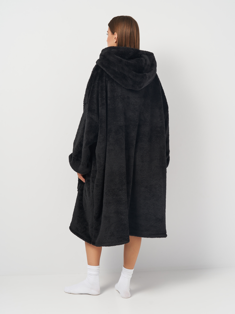 Худи-плед унисекс теплый зимний BARWA garments 0346 One size Черный (2110003468016) 
