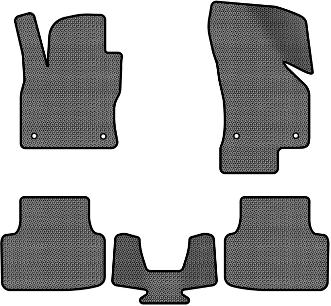 Акція на Комплект автокилимків EVAtech в салон авто для Octavia A7 (Subwoofer Canton) AT Skoda 2013-2020 3 покоління Combi EU 5 шт Чорні від Rozetka