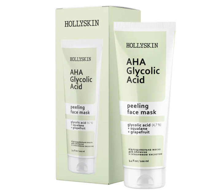 Маска для обличчя з гліколевою кислотою HOLLYSKIN Glycolic AHA Acid Face Mask 100 мл - Фото 1 Маска для обличчя з гліколевою кислотою HOLLYSKIN Glycolic AHA Acid Face Mask 100 мл - зображення 1