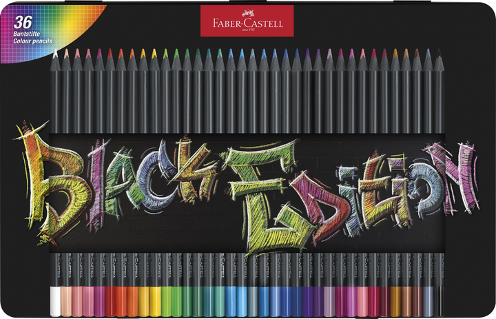 Kolorowe olówki Faber-Castell Black Edition 36 szt (4005401164371) - obraz 1