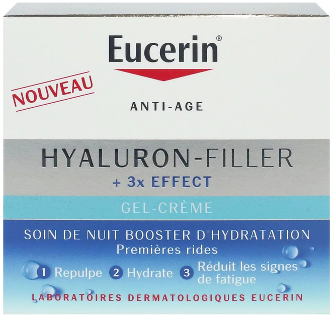 Крем для лица Eucerin Hyaluron-Filler 3X Effect Hydration Booster ночной увлажняющий 50 мл (4005800310102) - зображення 2