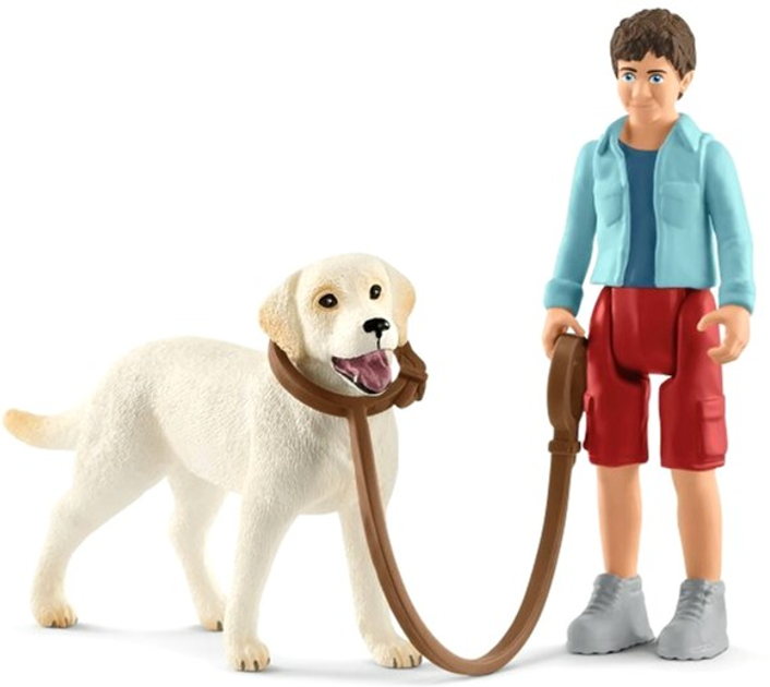 Ігрова фігурка Schleich Walk with Labrador Retriver 7 см (4059433310763) - зображення 1