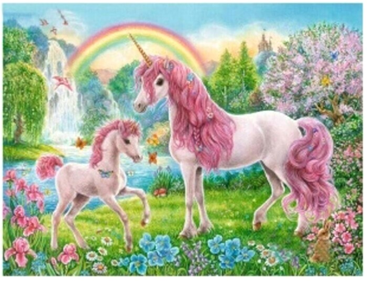 Картина за номерами Dp Craft Unicorns веселкова земля 40 х 50 см (5902444082091) - зображення 1