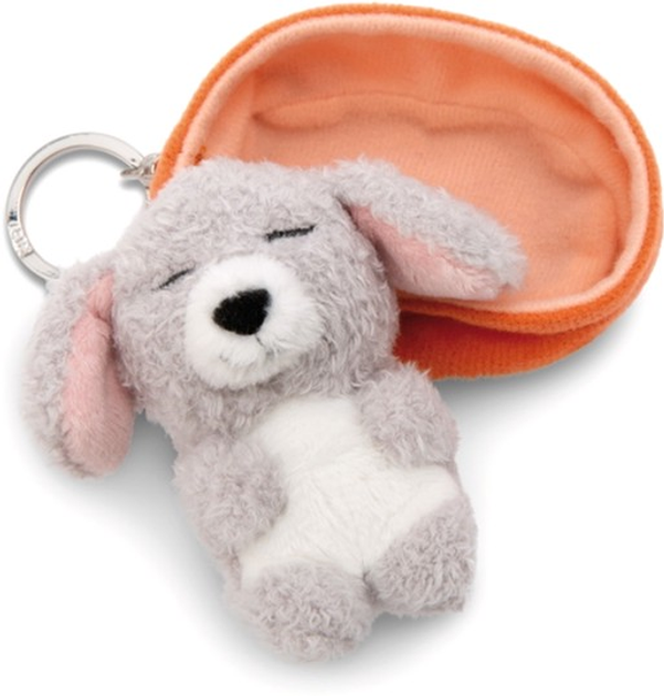 Брелок Nici Green Sleeping Pets плюшевий собака пудель Сірий 8 см + Помаранчевий кошик (4012390499919) - зображення 4