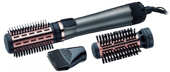 Фен-щетка Remington Keratin Protect, 1000Вт, режимов-3, иониз-я, вращ., хол. обдув, серебристый as8810 - изображение 1