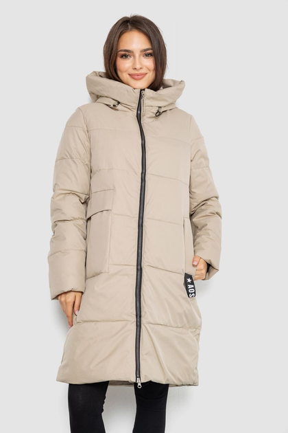 Пуховик женский удлиненный, цвет бежевый, размер M FA_011128 от ...