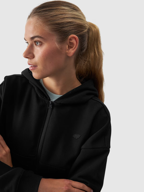 Спортивна толстовка 4F SWEATSHIRT F1306 L Чорний 4FWAW24TSWSF1306-20S - изображение 3
