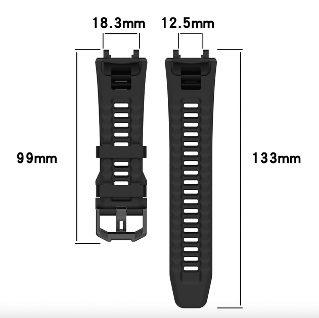 Ремешок для Amazfit T-Rex 2 с отвертками на xiaomi амазфит т-рекс 2 браслет t rex 2 Черный (Black) - изображение 5