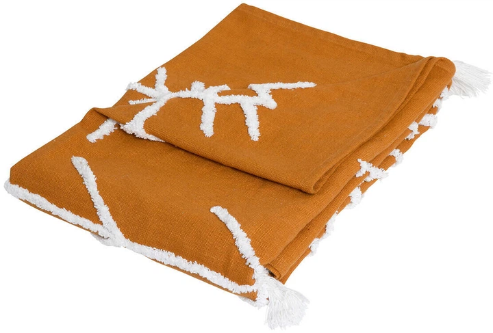 Бавовняне покривало Atmosphera Soleya ochra 130 x 180 см Помаранчеве (3560232741678) - зображення 3