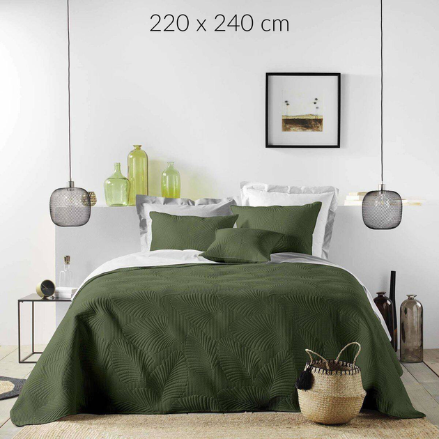 Gruba narzuta na łóżko Douceur d'interieur Colombine 220 x 240 cm Khaki (3574386443920) - obraz 2