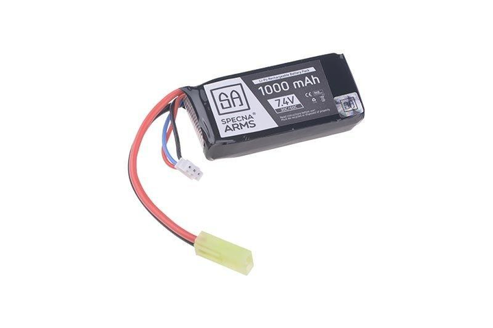 Аккумулятор LiPo 7,4V 1000mAh 30/60C (PEQ) [Specna Arms] (для страйкбола) - зображення 1