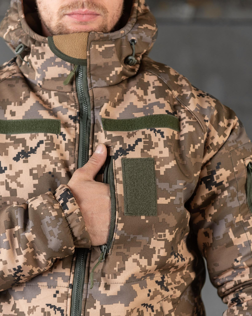 Тактический зимний костюм SoftShell S пиксель (89501) - изображение 8