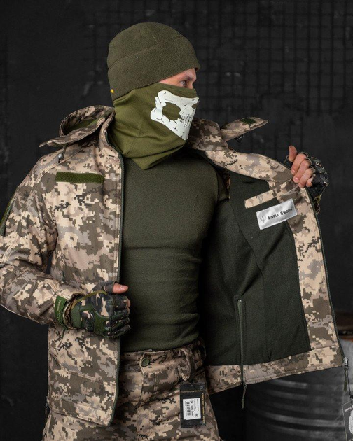 Тактический зимний костюм Single Sword SoftShell двойной флис XL пиксель (83264) - изображение 8