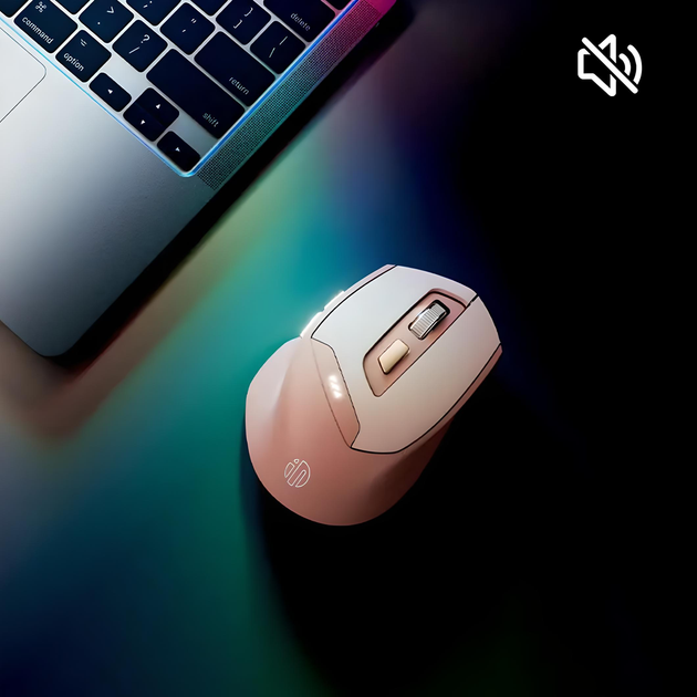 Мышь INPHIC DR8 беспроводная Bluetooth + USB 2.4ГГц и 1600 DPI, milk tea - Фото 4 Мышь INPHIC DR8 беспроводная Bluetooth + USB 2.4ГГц и 1600 DPI, milk tea - изображение 4