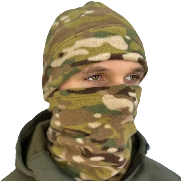 Зимний флисовый комплект (шапка, бафф, перчатки) Ranger RA8957 55-57 Multicam - изображение 2