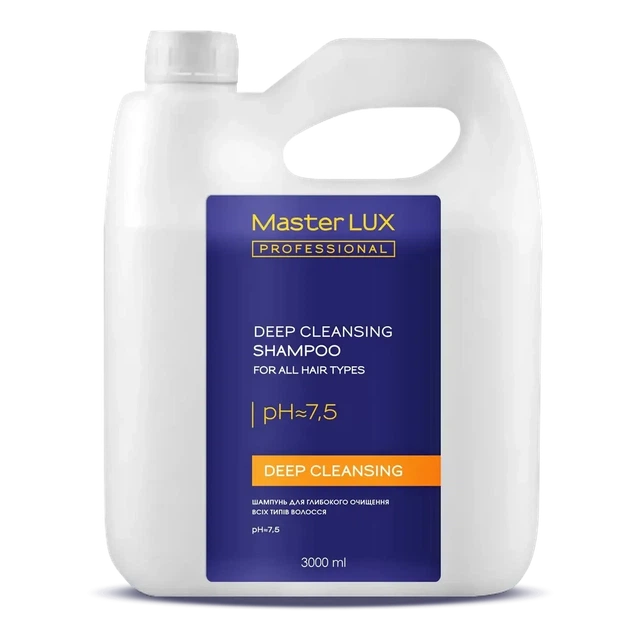 Шампунь для глибокої очистки волосся Master LUX professional 3000 мл - Фото 1 Шампунь для глибокої очистки волосся Master LUX professional 3000 мл - зображення 1