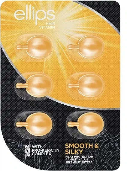Вітаміни для волосся Бездоганний Шовк Ellips Hair Vitamin With Pro-Keratin Complex 6 шт x 1 мл золоті - Фото 1 Вітаміни для волосся Бездоганний Шовк Ellips Hair Vitamin With Pro-Keratin Complex 6 шт x 1 мл золоті - зображення 1