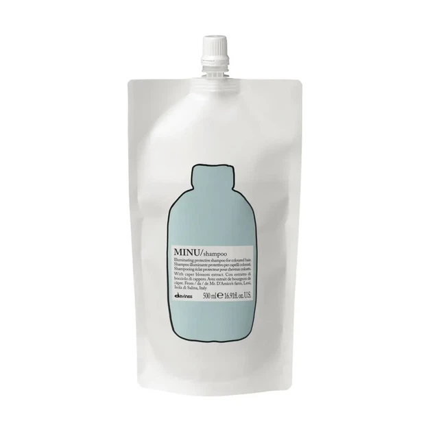 Шампунь для фарбованого волосся Davines Minu Shampoo Refill 500 мл - Фото 1 Шампунь для фарбованого волосся Davines Minu Shampoo Refill 500 мл - зображення 1