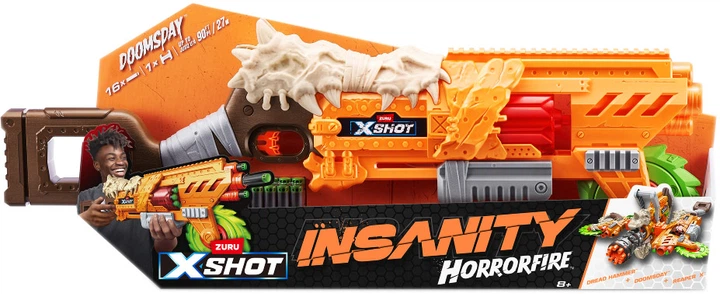 Быстрострельный бластер Zuru X-Shot Insanity Horrorfire Doomsday