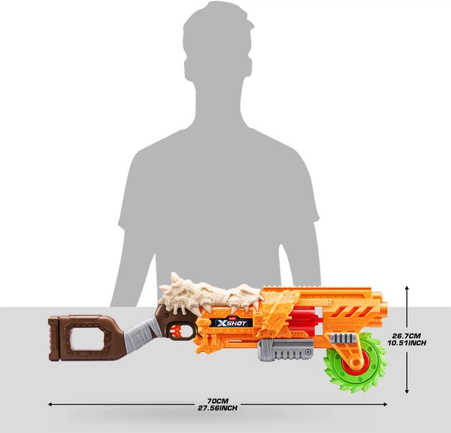 そるてぃー Быстрострельный бластер Zuru X-Shot Insanity Horrorfire Doomsday