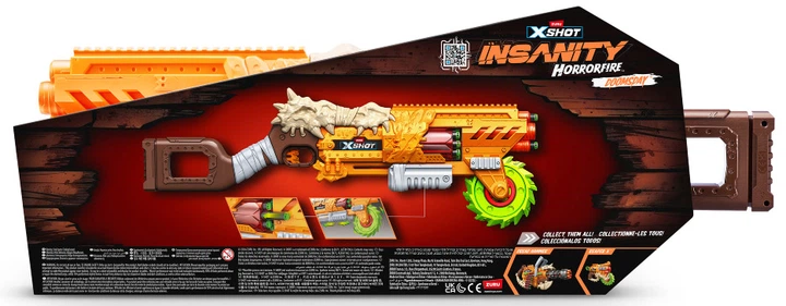 そるてぃー Быстрострельный бластер Zuru X-Shot Insanity Horrorfire Doomsday