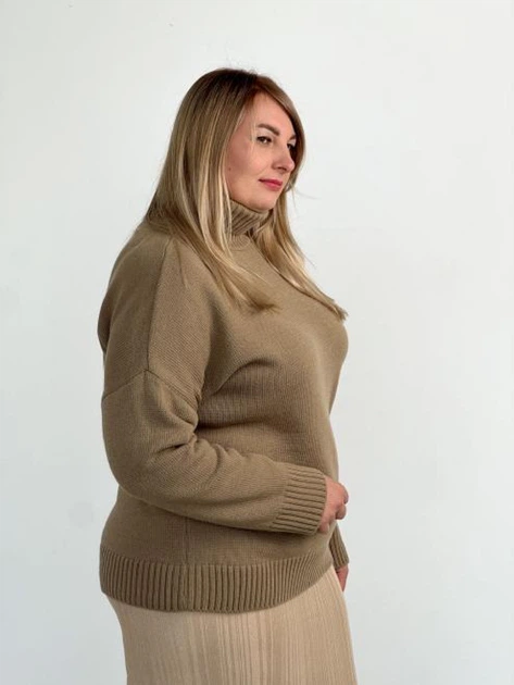 Свитер вязаный оверсайз женский ARTKNIT Sofia One Size Ореховый (4823093466630) - Фото 5 Свитер вязаный оверсайз женский ARTKNIT Sofia One Size Ореховый (4823093466630) - изображение 5
