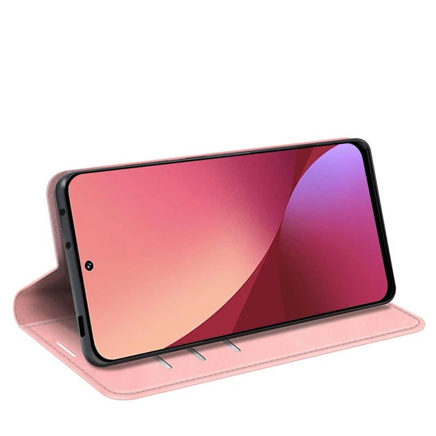 Чехол Taba Retro-Skin для Xiaomi Redmi Note 12S книжка с визитницей кожа PU розовый - изображение 5