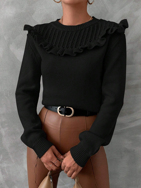 Акція на Джемпер жіночий SHEIN GD-00088350 S Чорний від Rozetka