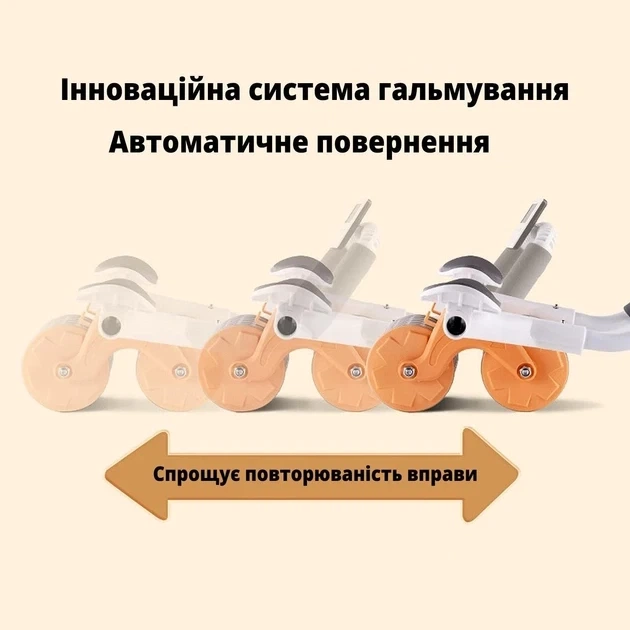 Автоматический тренажер для пресса с подкладкой для комфорта, колесо для тренировок живота - изображение 5