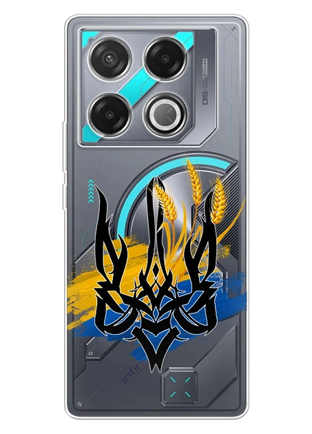 Infinix GT 20 Pro прозорий силіконовий чохол iSwag з українським дизайном - Атрибути України (ISING20P86) - Фото 1 Infinix GT 20 Pro прозорий силіконовий чохол iSwag з українським дизайном - Атрибути України (ISING20P86) - зображення 1
