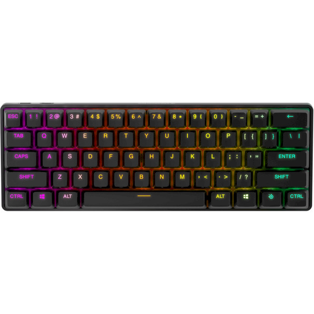 Клавіатура ігрова механічна SteelSeries Apex Pro Mini Wireless Bluetooth з підсвічуванням Чорний (64842) - зображення 2
