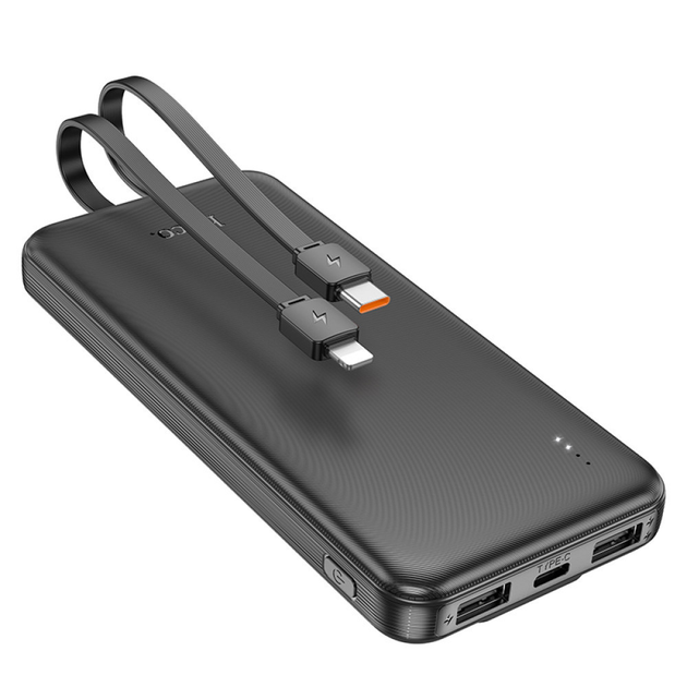 Power bank Hoco J118 10000 mAh со встроенными кабелями Type-C и ...