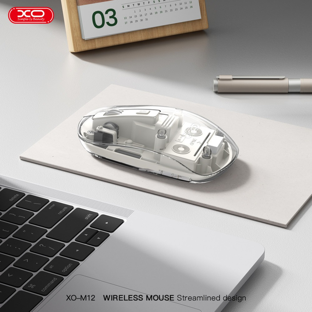 Беспроводная Компьютерная Мышка XO M12 Прозрачно-Белая - изображение 2