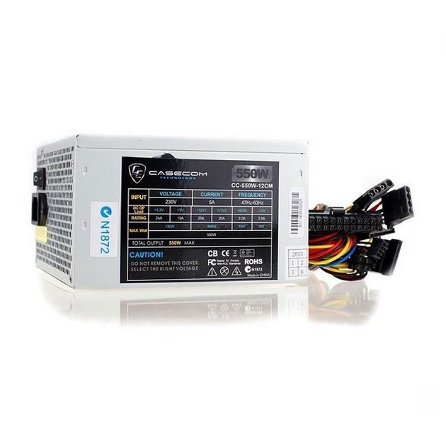 Блок питания CaseCom 550W 12Fan bulk серый (304416) - изображение 1