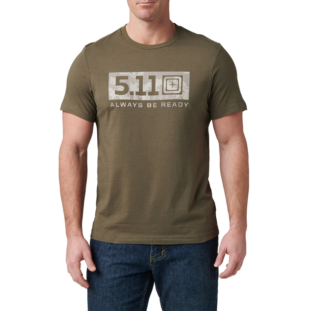 Футболка з малюнком 5.11 Tactical Atmos Logo RANGER GREEN S (76298-186) - изображение 1