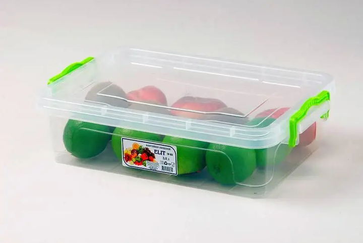 Контейнер пищевой "AL-Plastik" Elit №3 плоский 3л (310 * 205 * 89 мм) - изображение 2